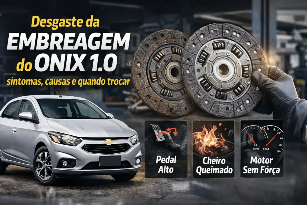 Desgaste da embreagem do Onix 1.0 sintomas, causas e quando trocar
