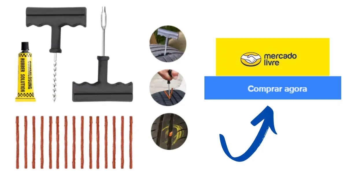 Kit Profissional de Reparo para Pneus de Carro e Moto com 15 Tiras de Macarrão